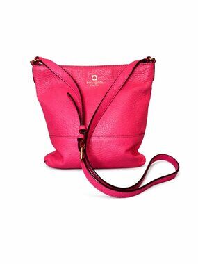 Kate Spade Cora Southport Ave Crossbody Bag Pink Pebbled Leather Striped Lining